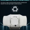 Inline Duct Fan, 3000RPM, Plastic - view 5