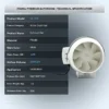 Inline Duct Fan, 34W, 284m3, Axial - view 5