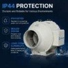 Inline Duct Fan, 4"/5"/6"/8"/10"/12", HVAC, Plastic, 220v - view 3