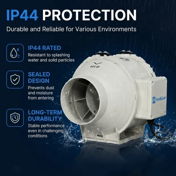 Inline Duct Fan, 4"/5"/6"/8"/10"/12", HVAC, Plastic, 220v - view 3
