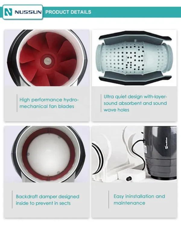 Inline Duct Fan, 4", 6", 8", 10" - view 3