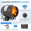 Inline Duct Fan, 4'', HVAC, 100-240V - view 4