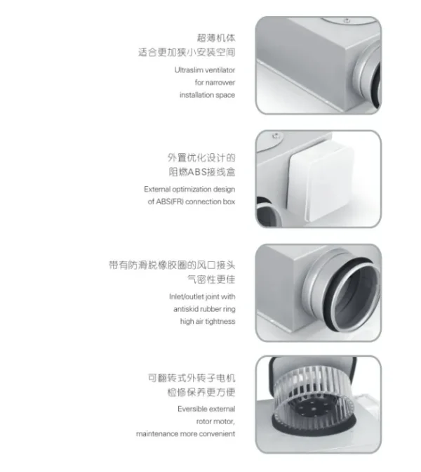 Inline Duct Fan, 400CFM, HVAC - view 3