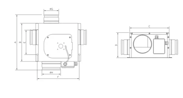 Inline Duct Fan, 400CFM, HVAC - view 6