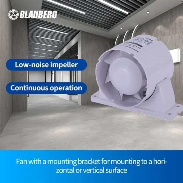 Inline Duct Fan, 5'', Axial, Plastic - view 2