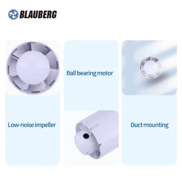 Inline Duct Fan, 5'', Axial, Plastic - view 3