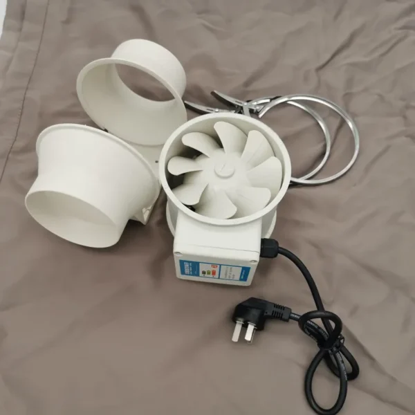 Inline Duct Fan, 5", Plastic, 2-Speed, HVAC - view 5