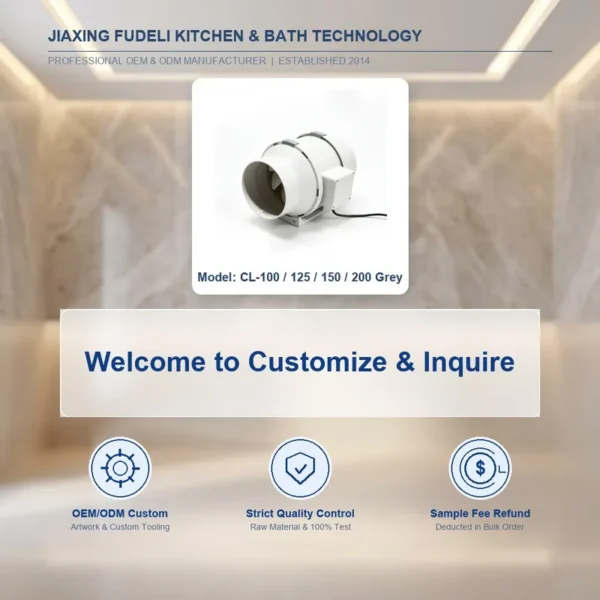 Inline Duct Fan, 54W, Axial - view 6