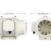 Inline Duct Fan, 5inch, HF-125P - view 6