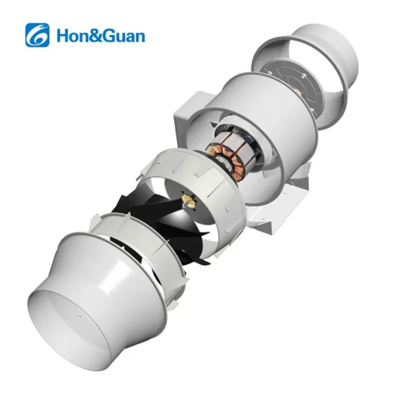 Inline Duct Fan, 6'', IP44, Plastic - view 5