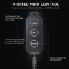 Inline Duct Fan, 831, CFM, 10-Speed, PWM - view 3