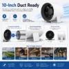 Inline Duct Fan, 870, CFM, HVAC - view 6
