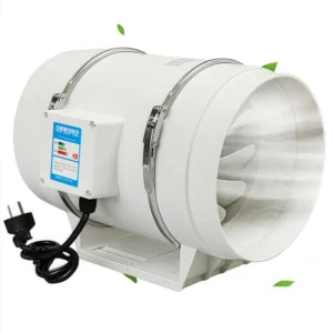 Inline Duct Fan, 8inch, Electric, Plastic