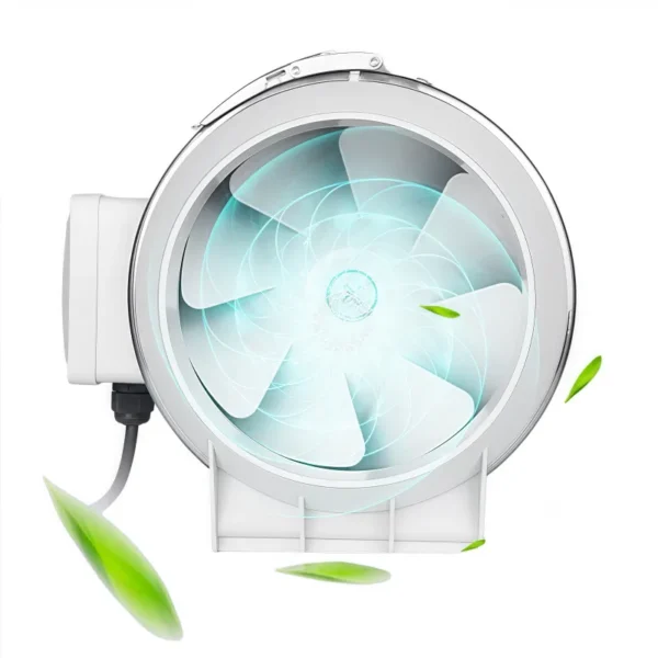 Inline Duct Fan, 8inch, Electric, Plastic - view 2