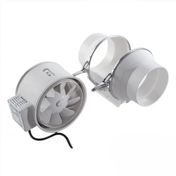 Inline Duct Fan, 8inch, Electric, Plastic - view 3