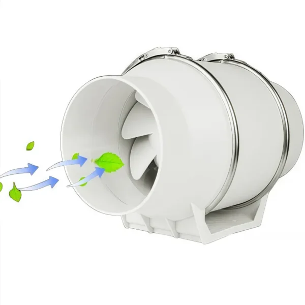 Inline Duct Fan, 8inch, Electric, Plastic - view 4