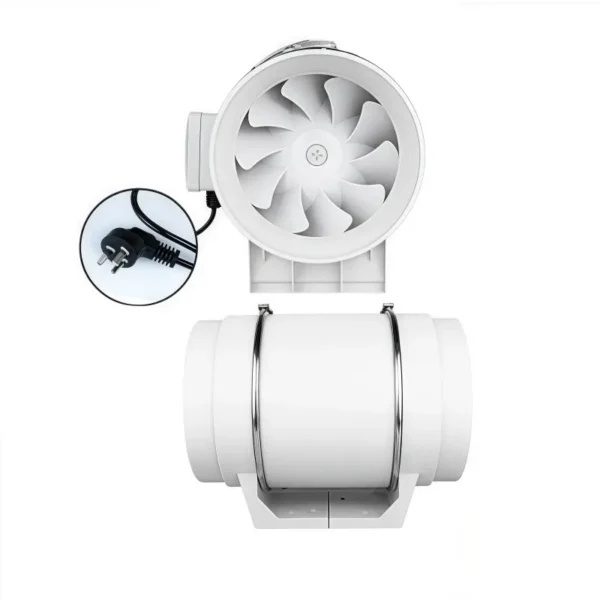 Inline Duct Fan, 8inch, Electric, Plastic - view 6