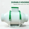 Inline Duct Fan, 8inchHigh, Brushless, Copper