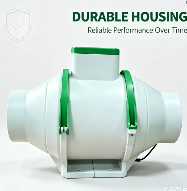 Inline Duct Fan, 8inchHigh, Brushless, Copper