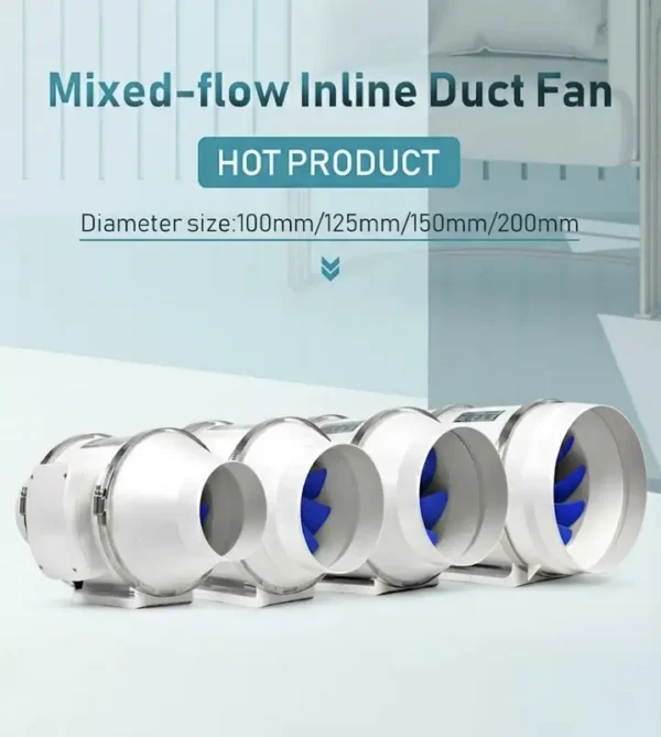 Inline Duct Fan, ABS, Axial - view 6