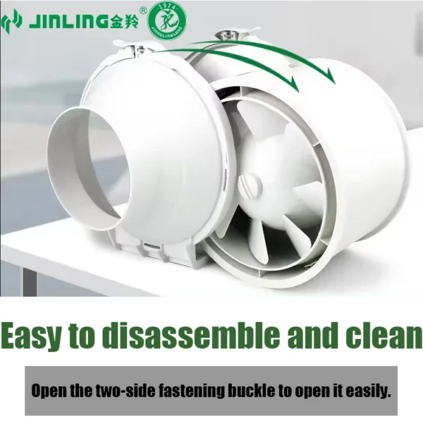Inline Duct Fan, ABS, Plastic - view 6