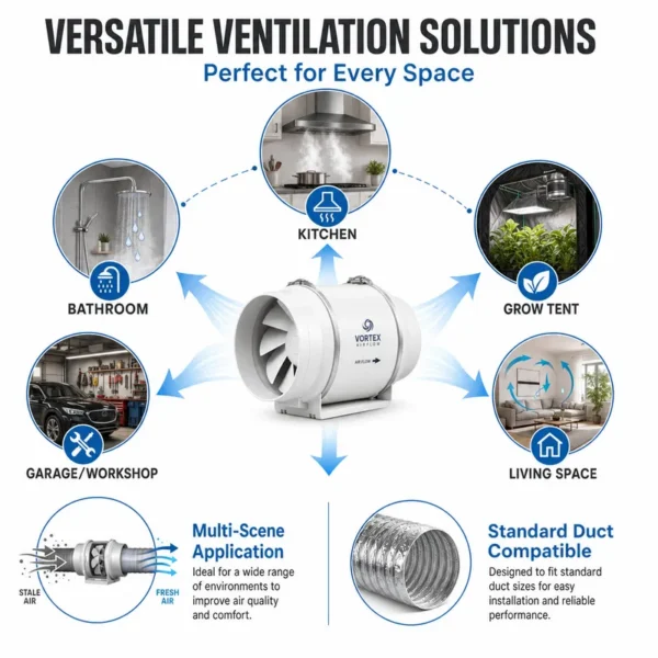 Inline Duct Fan, AC 100V~240V, Electric - view 4