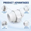 Inline Duct Fan, BITOE, 220V, 95mm - view 6