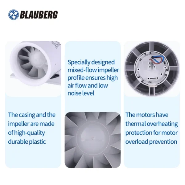 Inline Duct Fan, BLAUBERG, Axial - view 3