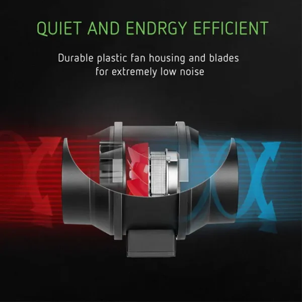 Inline Duct Fan, Centrifugal, 110/220V - view 4