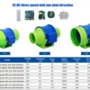 Inline Duct Fan, Hf-100mm, Plastic, Copper - view 6