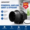 Inline Duct Fan, HVAC, 100-240V, Plastic - view 2