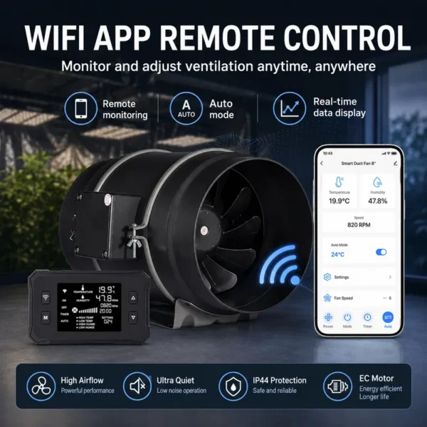 Inline Duct Fan, HVAC, 110-240V, Electric - view 4