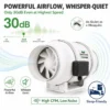 Inline Duct Fan, HVAC, 220 V, Electric - view 2