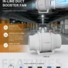 Inline Duct Fan, HVAC, 550m3, ABS Plastic