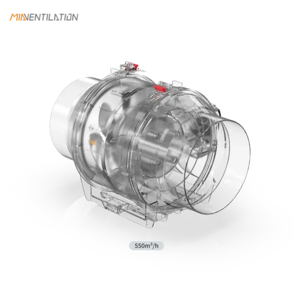 Inline Duct Fan, HVAC, 550m3, ABS Plastic - view 4