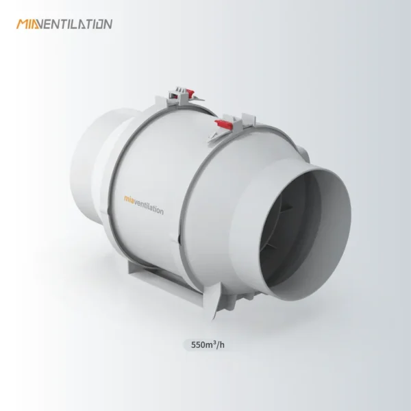 Inline Duct Fan, HVAC, 550m3, ABS Plastic - view 5