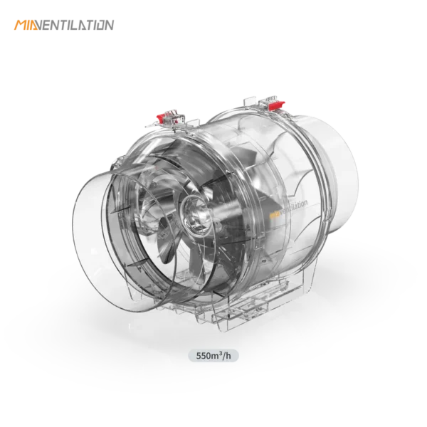 Inline Duct Fan, HVAC, 550m3, ABS Plastic - view 6