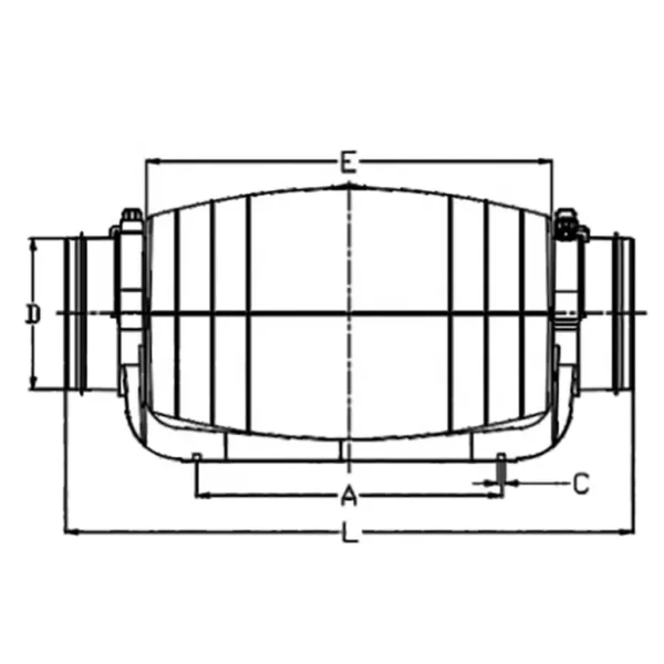 Inline Duct Fan, HVAC, Plastic - view 4