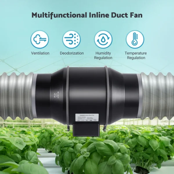 Inline Duct Fan, INKBIRD, 350CFM, Electric - view 2