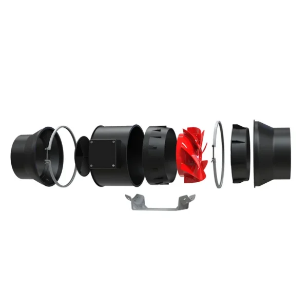Inline Duct Fan, LONGWELL, 4", 100mm, Wall - view 6