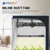 Inline Duct Fan, LONGWELL, 4'', 6'', 8'' - view 3
