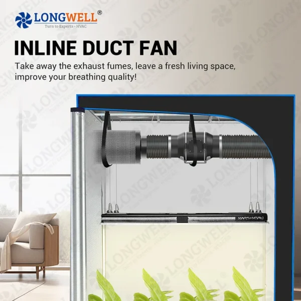 Inline Duct Fan, LONGWELL, 4'', 6'', 8'' - view 3