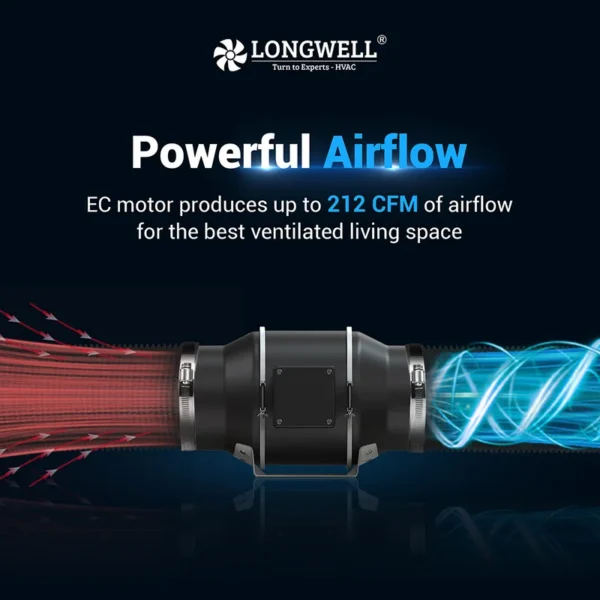Inline Duct Fan, LONGWELL, 4'', 6'', 8'' - view 4