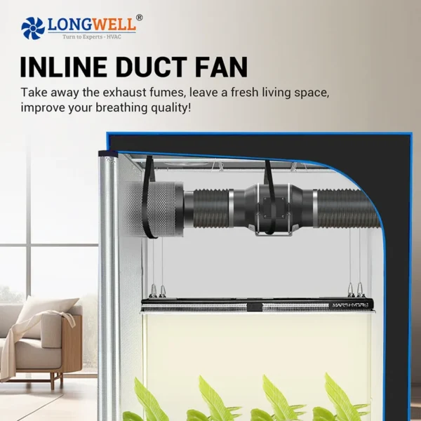 Inline Duct Fan, LONGWELL, Plastic - view 4