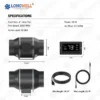 Inline Duct Fan, LONGWELL, Plastic, 4-12 - view 6