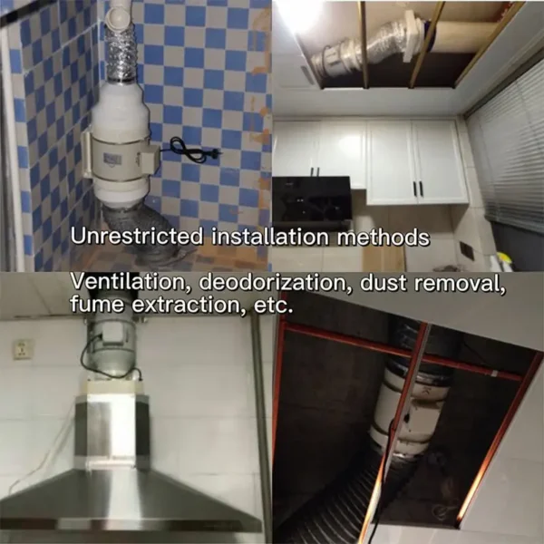 Inline Duct Fan, Plastic, 100% - view 4