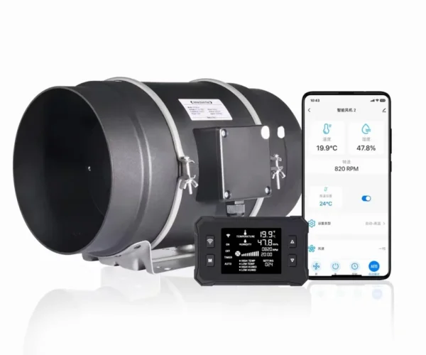 Inline Duct Fan, Plastic, 200mm, WIFI, DBA - view 6