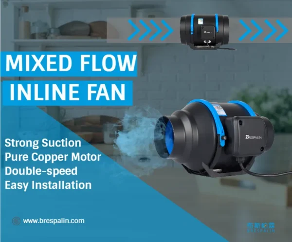 Inline Duct Fan, Plastic, 220V, 40 - view 3