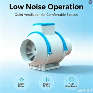 Inline Duct Fan, Plastic, 35-50dB