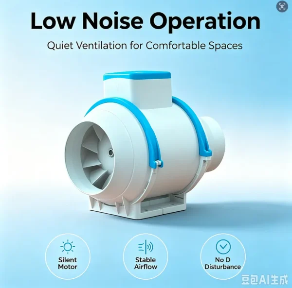 Inline Duct Fan, Plastic, 35-50dB